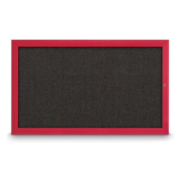 United Visual Products Hinge-less Radius Corkboard, 18"x24", Satin Alum Frame/Amethyst UVEB1824R-SATIN-AMETHY - main